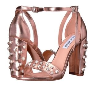 NWT! Steve Madden Madeira Pearl Studded Heels